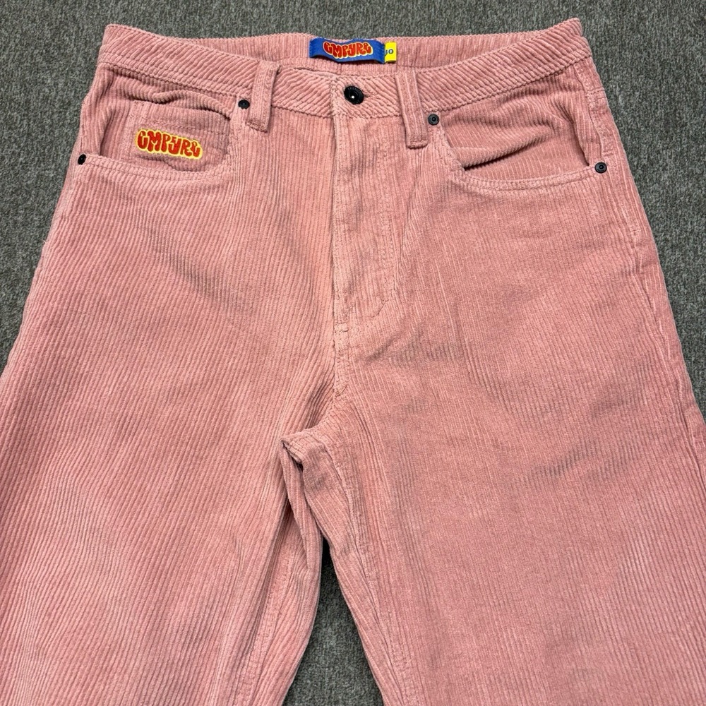 Empyre Corduroy Pants Men 30 Pink Relax Baggy Loose Wide Leg‎ Skate Grunge 90s